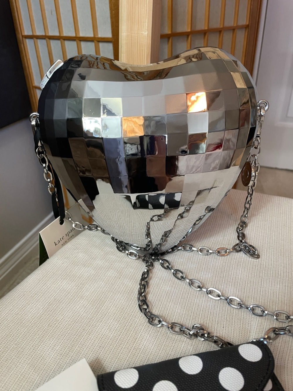 Kate Spade New York x Target Disco Heart Crossbody bag NWT & Polka Dot Case NWT - Picture 3 of 17